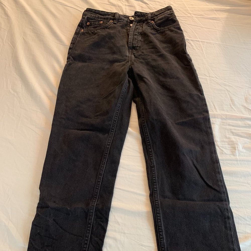H&M High Rise Black Denim Jeans